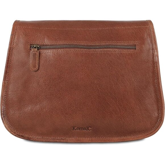 Women Tan Crossbody Satchel Ladies Tote Travel Genuine Leather Shoulder Bag - Picture 2 of 8